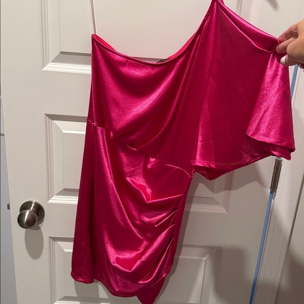 Vibrant Pink Draped Top